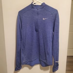 Men's Blue Long Sleeve 1/4 Zip Nike Dri Fit